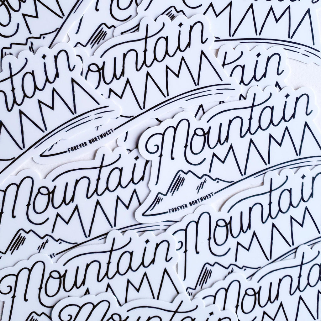 Mountain Mama Sticker - White