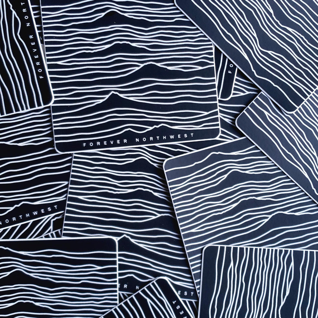 Cascade Mountain Range Sticker