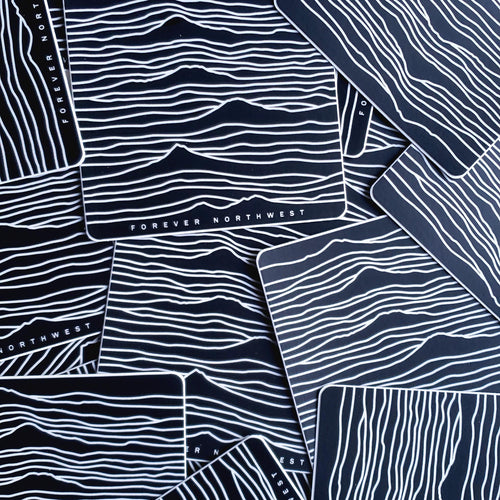 Cascade Mountain Range Sticker