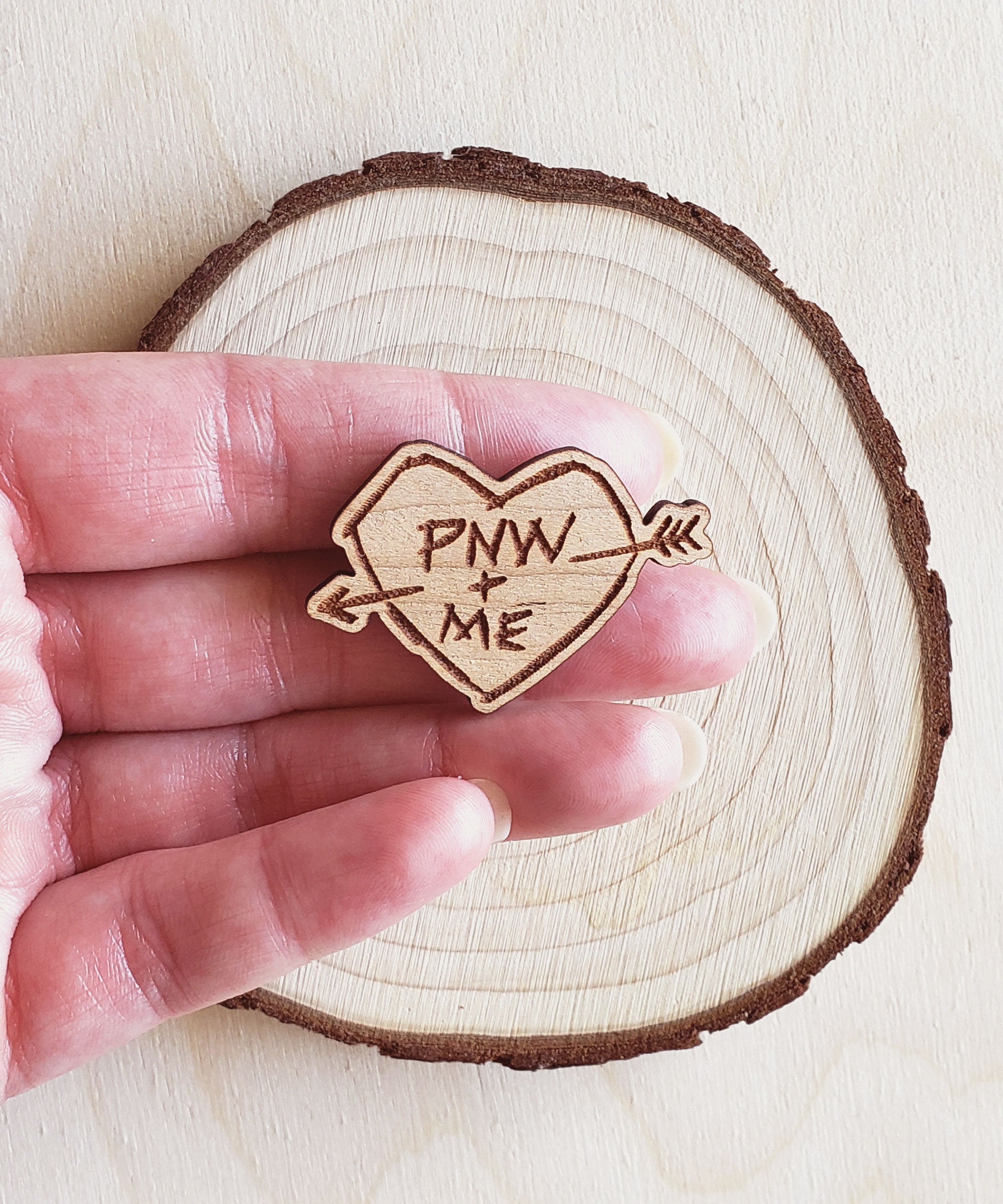 PNW+ME Wooden Pin