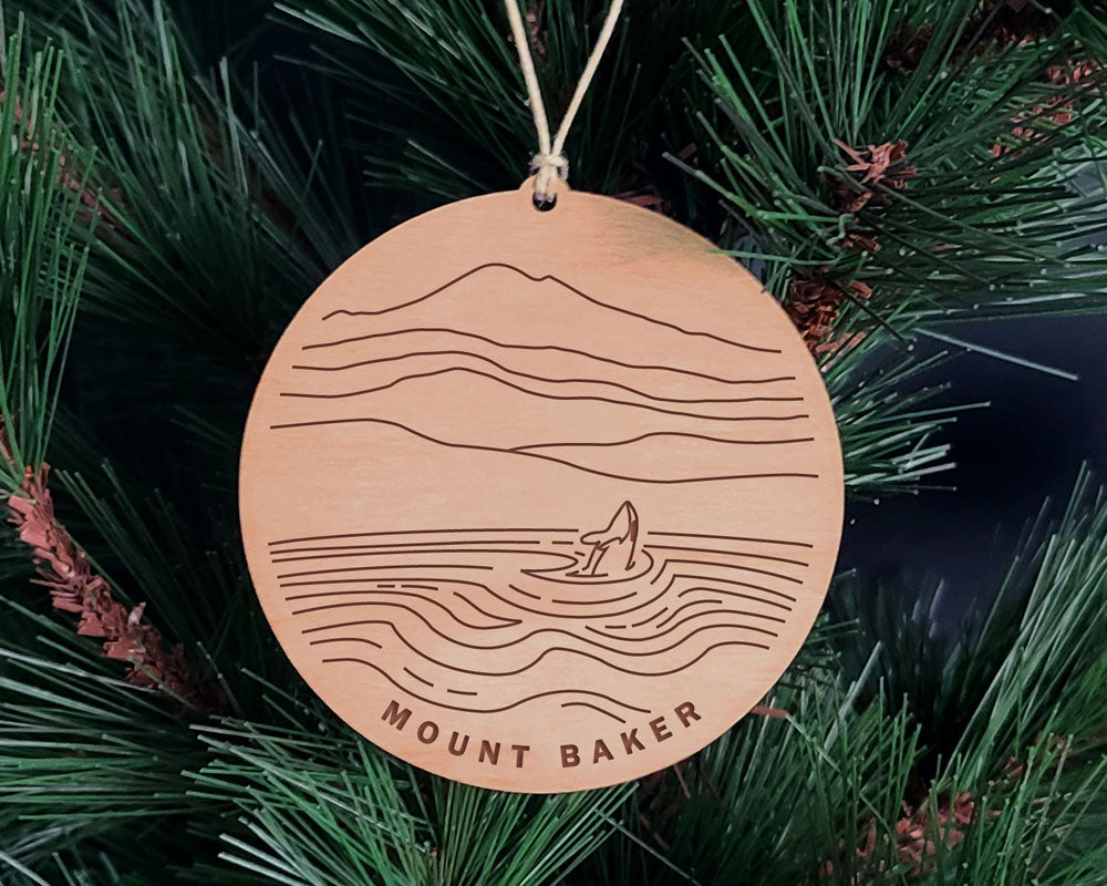 Mt. Baker Round Christmas Ornament