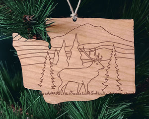 Mt. Rainier Christmas Ornament