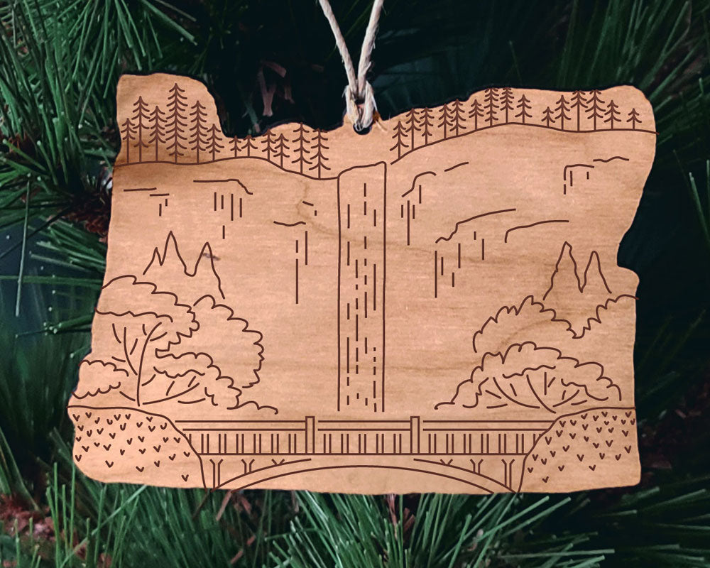 Multnomah Falls Christmas Ornament