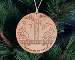 Load image into Gallery viewer, Multnomah Falls Round Christmas Ornament

