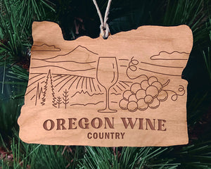 Oregon Wine Country Christmas Ornament