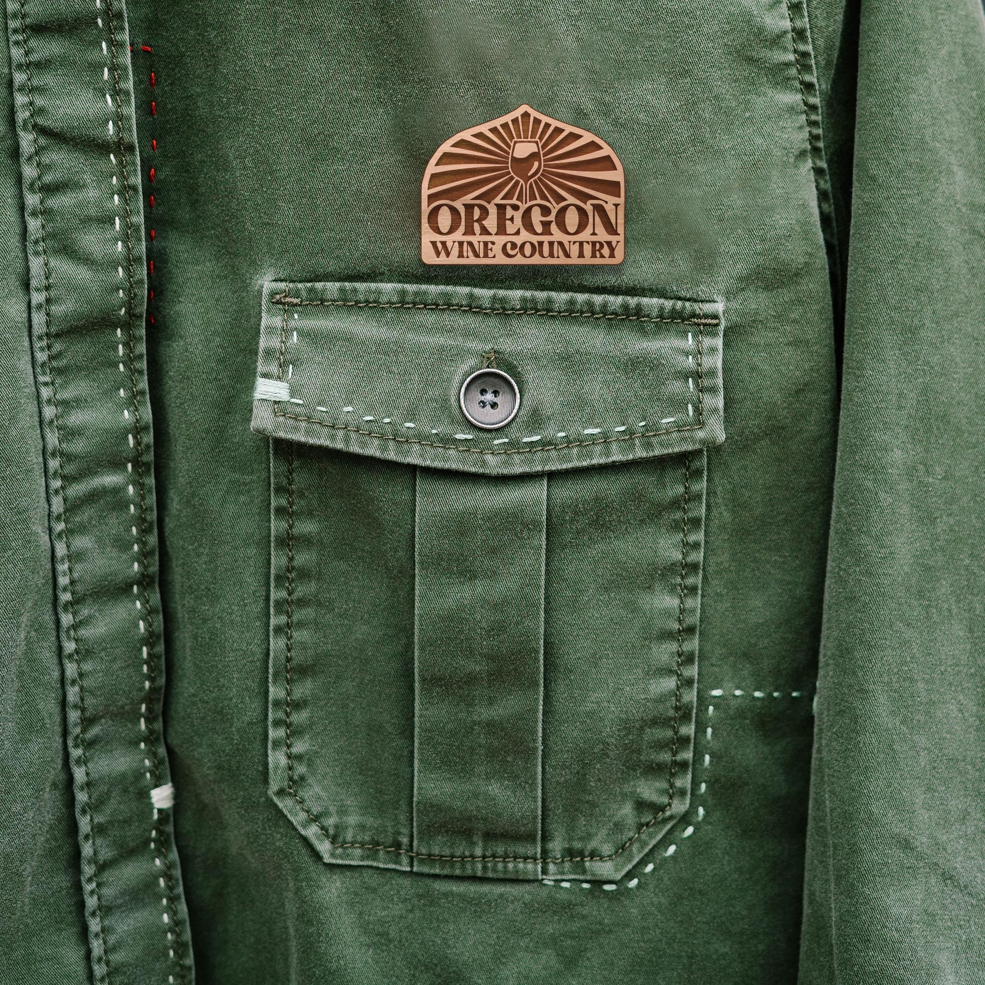 Oregon Wine Country Wooden Pin