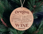 Load image into Gallery viewer, Oregon Wine Country Round Christmas Ornament
