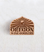Load image into Gallery viewer, Oregon Wine Country Wooden Pin
