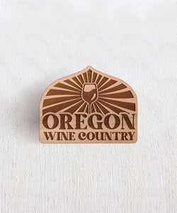 Oregon Wine Country Wooden Pin
