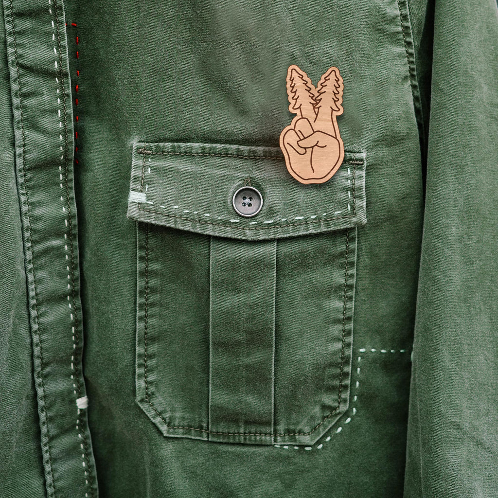 Peaceful Forest Wooden Pin