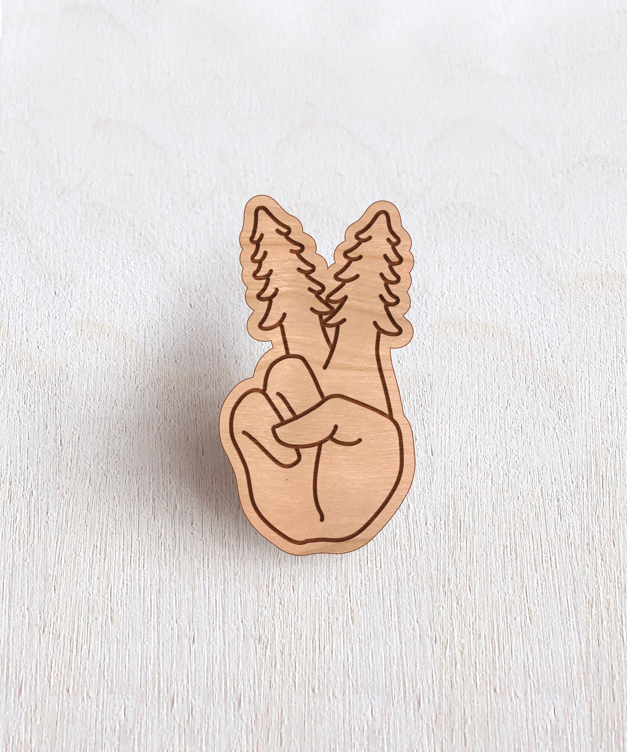 Peaceful Forest Wooden Pin
