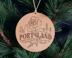 Load image into Gallery viewer, Portland Rose City Round Christmas Ornament
