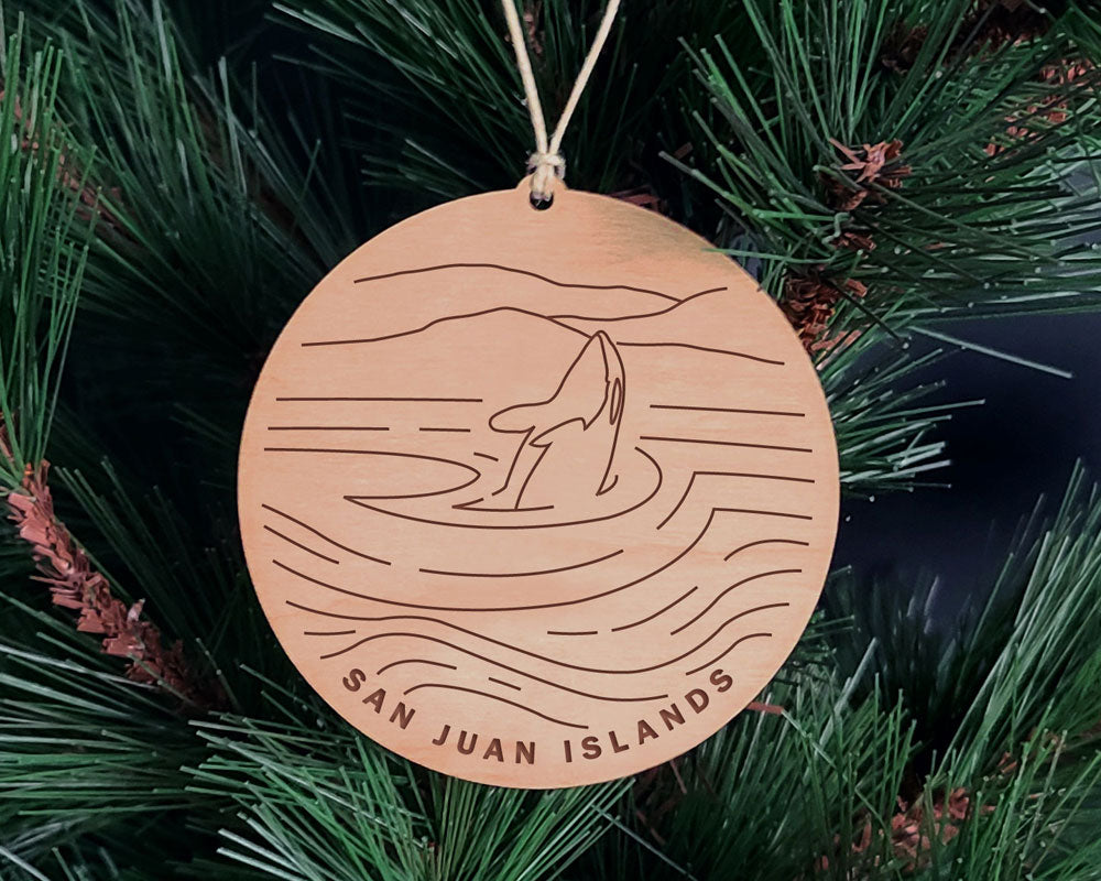 San Juan Islands Round Christmas Ornament