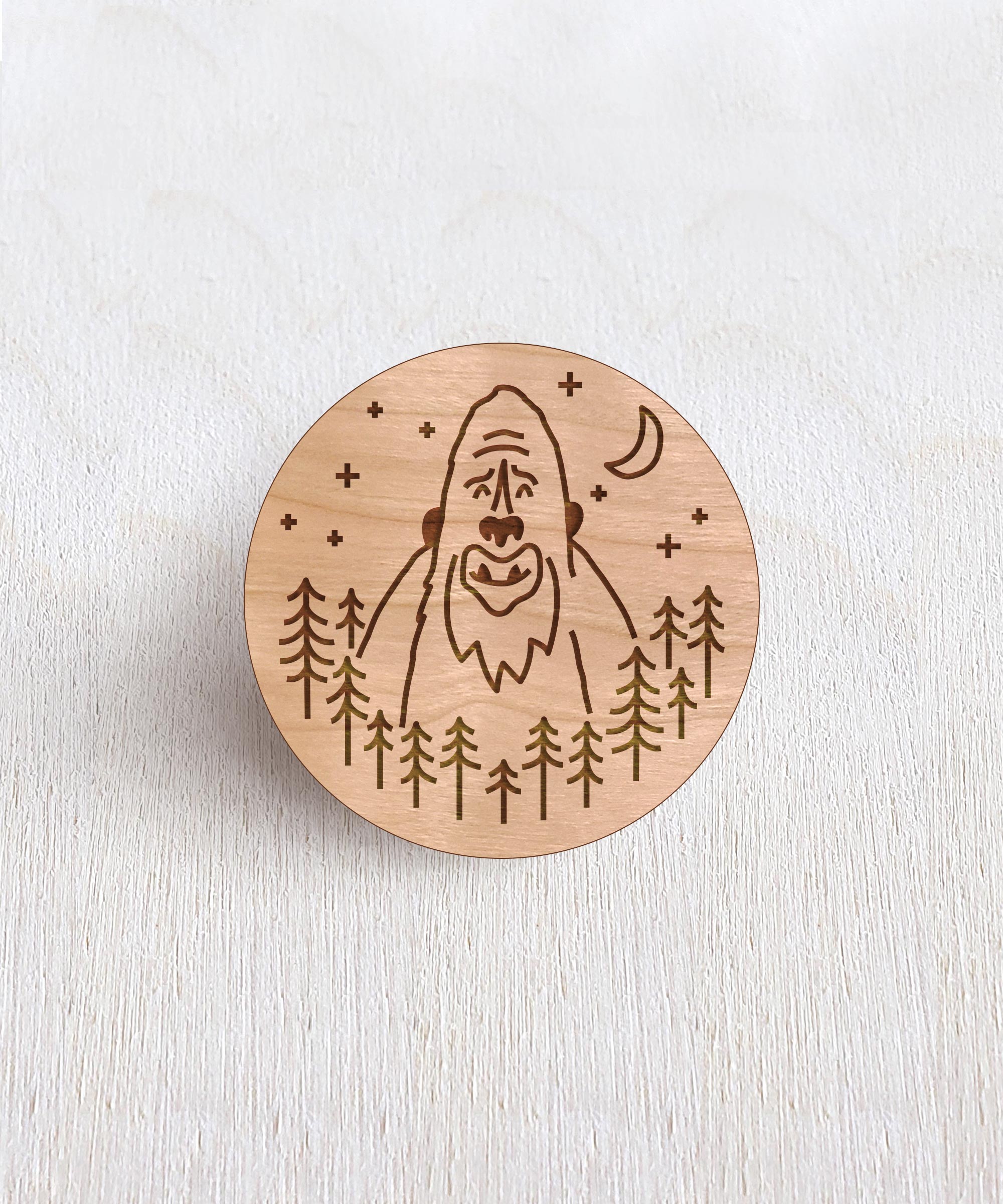 Sasquatch Wooden Pin