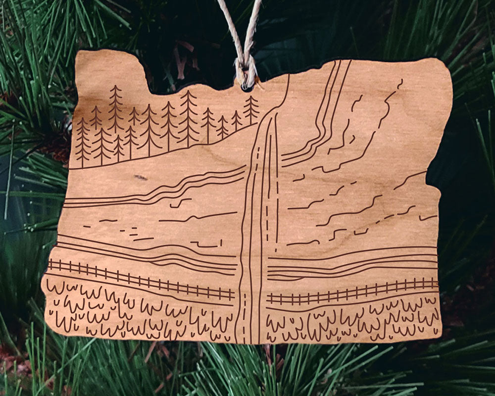 Silver Falls Christmas Ornament