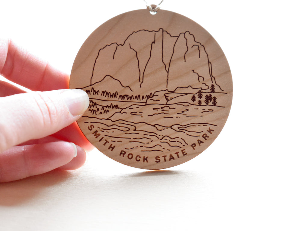Smith Rock Round Christmas Ornament