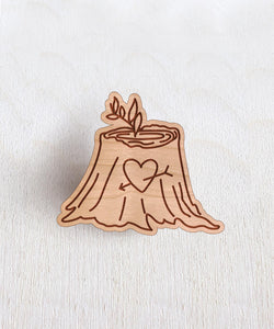 Rooted in Love Wooden Pin